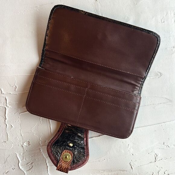 Crocodile Wear Vintage Crocodile Embossed Leather Wallet with Studs - Picture 4 of 5